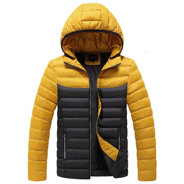 men's leather & faux winter down cotton padded jackets thicken hat windproof fashion parka pockets coats fit student male overcoat, Black
men's leather & faux winter down cotton padded jackets thicken hat windproof fashion parka pockets coats fit student male overcoat, Black