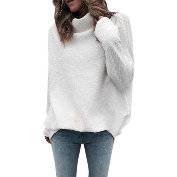 sweater women solid color long sleeve turtleneck knitted jumper pullover blouse casual simple elegant women's sweaters, White;black
sweater women solid color long sleeve turtleneck knitted jumper pullover blouse casual simple elegant women's sweaters, White;black