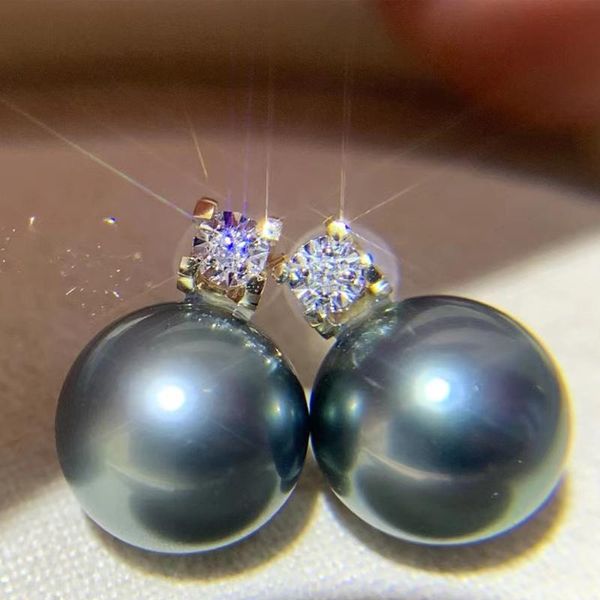 stud hengsheng 10-11mm tahiti natural-ocean round black pearls earrings,genuine 18k gold earrings for women classic fine jewelry, Golden;silver
stud hengsheng 10-11mm tahiti natural-ocean round black pearls earrings,genuine 18k gold earrings for women classic fine jewelry, Golden;silver