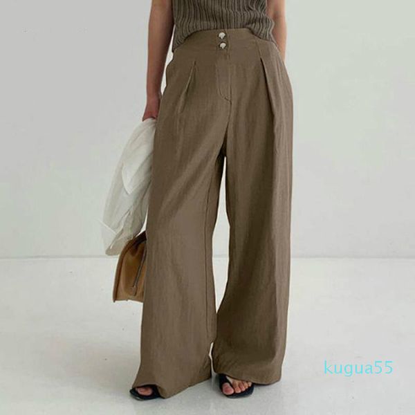 women's pants & capris elegant wide leg pleated trousers 2021 casual high waist button long pantalon palazzo female solid turnip, Black;white
women's pants & capris elegant wide leg pleated trousers 2021 casual high waist button long pantalon palazzo female solid turnip, Black;white
