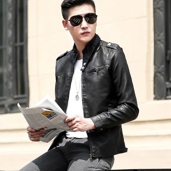 men's leather & faux leather thick velvet coats pu jackets autumn winter motorcycle biker faux leather jacket men clothes zipper pocket, Black
men's leather & faux leather thick velvet coats pu jackets autumn winter motorcycle biker faux leather jacket men clothes zipper pocket, Black