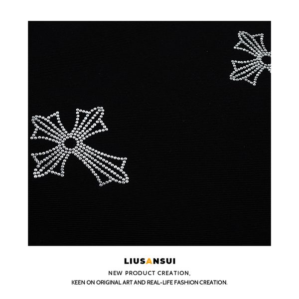 crosin design sense minority cross diamond national men's and women's summer loose american high street trend pan brand 6sbu, White;black
crosin design sense minority cross diamond national men's and women's summer loose american high street trend pan brand 6sbu, White;black