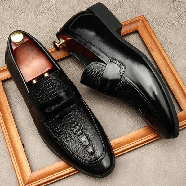 slip on men dress shoes business wedding shoe genuine leather round head brand formal black coffee oxford lofers
slip on men dress shoes business wedding shoe genuine leather round head brand formal black coffee oxford lofers