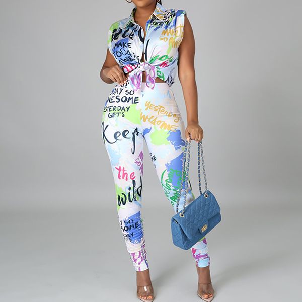 two piece summer vintage printed suits sleeveless & slim pants set 210521, White
two piece summer vintage printed suits sleeveless & slim pants set 210521, White