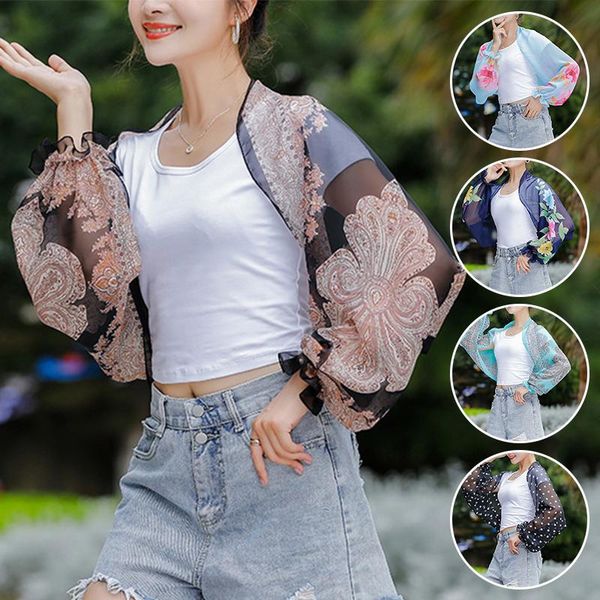 women's swimwear flower embroidery summer arm sleeves sun protection chiffon protective driving sleeve shawl scarf, White;black
women's swimwear flower embroidery summer arm sleeves sun protection chiffon protective driving sleeve shawl scarf, White;black