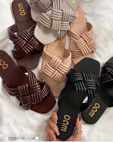summer women's slippers woven ladies flat shoes comfort female square toe outdoor woman beach slides plus size, Black
summer women's slippers woven ladies flat shoes comfort female square toe outdoor woman beach slides plus size, Black