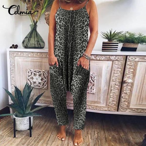 women's jumpsuits & rompers celmia women drop-crotch 2021 summer leopard print straps sleeveless casual loose harem pants plus size, Black;white
women's jumpsuits & rompers celmia women drop-crotch 2021 summer leopard print straps sleeveless casual loose harem pants plus size, Black;white