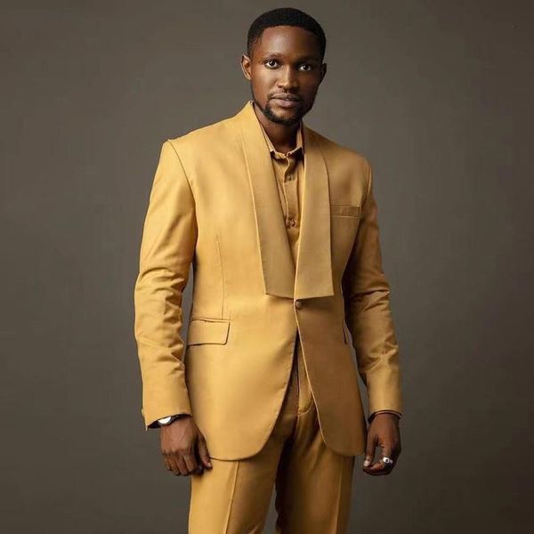 men's suits & blazers gold men 2 piece shawl lapel one button blazer jacket tuxedos groom wedding costume homme formal suit set, White;black
men's suits & blazers gold men 2 piece shawl lapel one button blazer jacket tuxedos groom wedding costume homme formal suit set, White;black