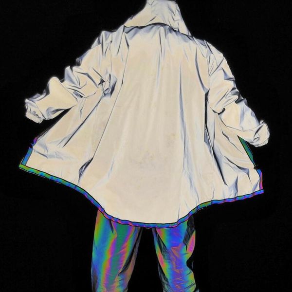 men's jackets coats color reflective ribbon stitching medium length hooded jacket colorful luminous windbreaker hip hop coat large 4xdn, Black;brown
men's jackets coats color reflective ribbon stitching medium length hooded jacket colorful luminous windbreaker hip hop coat large 4xdn, Black;brown