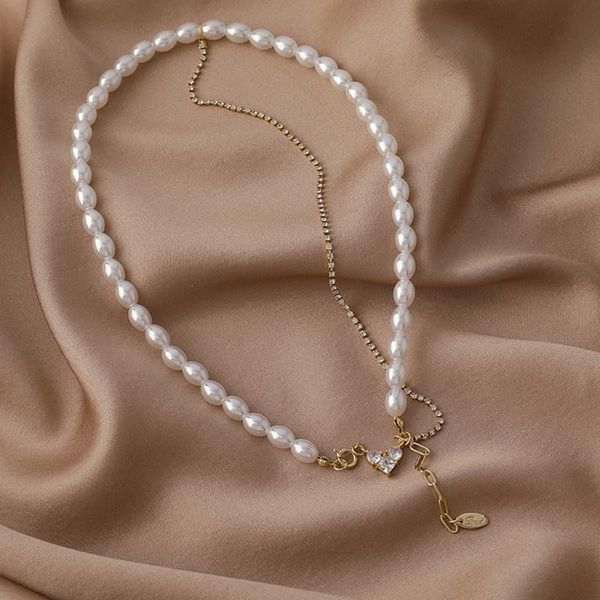 pendant necklaces 2021 baroque pearls necklace women vintage trend elegant contracted heart shape clavicle chain wedding jewelry gift, Silver
pendant necklaces 2021 baroque pearls necklace women vintage trend elegant contracted heart shape clavicle chain wedding jewelry gift, Silver