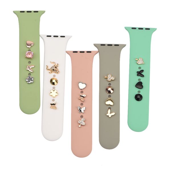 decorative charms for apple watch band bracelet metal leg decorate nails for iwatch sport strap ornament accessories, White;pink
decorative charms for apple watch band bracelet metal leg decorate nails for iwatch sport strap ornament accessories, White;pink