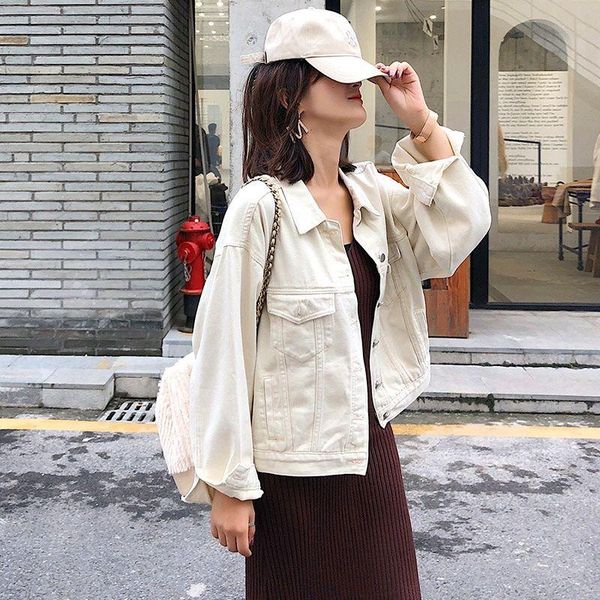 women's jackets 2021 fashion women denim autumn casual long sleeve basic short jean jacket vintage korean harajuku coats j185, Black;brown
women's jackets 2021 fashion women denim autumn casual long sleeve basic short jean jacket vintage korean harajuku coats j185, Black;brown