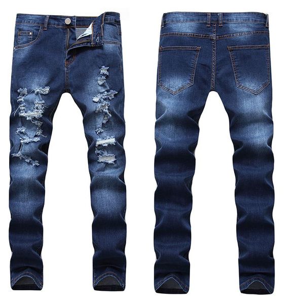 men's jeans denim pants ripped straight stretch large size fashion style luxury quality, Blue
men's jeans denim pants ripped straight stretch large size fashion style luxury quality, Blue