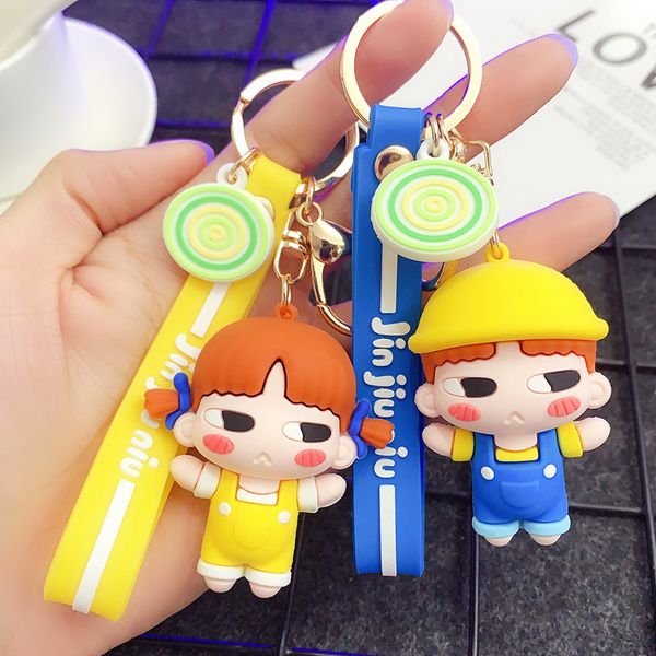 keyring keychain new lovers doll key chain cartoon pendant cute schoolbag decoration creative gifts, Silver
keyring keychain new lovers doll key chain cartoon pendant cute schoolbag decoration creative gifts, Silver