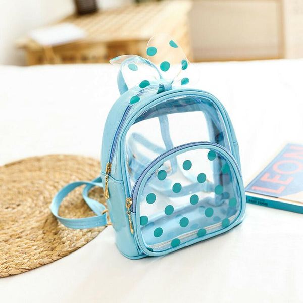 girls mini clear backpack polka dot printed transparent school bag with bow for kid bags
girls mini clear backpack polka dot printed transparent school bag with bow for kid bags