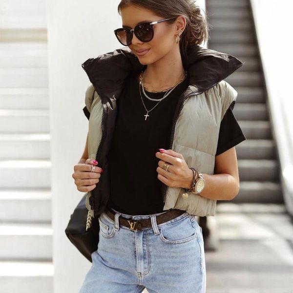 women's jackets fashion autumn winter women double-sided jacket coat black warm sleeveless cotton outwear female casual short, Black;brown
women's jackets fashion autumn winter women double-sided jacket coat black warm sleeveless cotton outwear female casual short, Black;brown