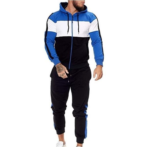 2pcs autumn men's hooded sports sweater suit personality color matching cardigan casual hoodies clothes men & sweatshirts, Black
2pcs autumn men's hooded sports sweater suit personality color matching cardigan casual hoodies clothes men & sweatshirts, Black