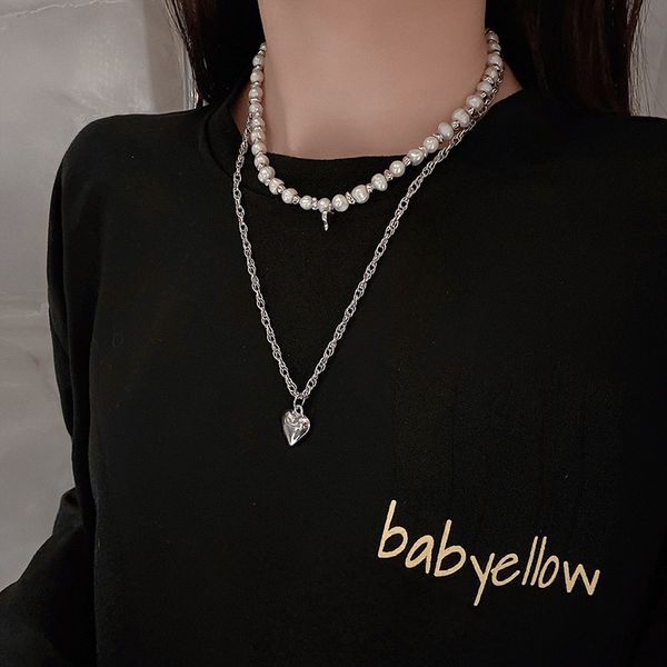 pearl love two piece necklace south designer east gate fashion cool wind sweater chain simple personality net red pendant, Black
pearl love two piece necklace south designer east gate fashion cool wind sweater chain simple personality net red pendant, Black