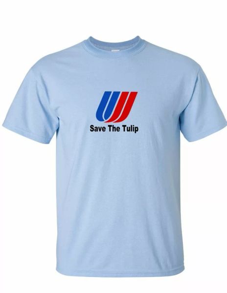 united airlines "save the tulip" logo tee us airline sky blue cotton t-shirt, White;black
united airlines "save the tulip" logo tee us airline sky blue cotton t-shirt, White;black
