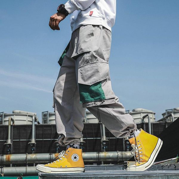 men's pants 2021 hip hop men loose streetwear mens casual patchwork side pockets cuffed joggers trousers for male, Black
men's pants 2021 hip hop men loose streetwear mens casual patchwork side pockets cuffed joggers trousers for male, Black