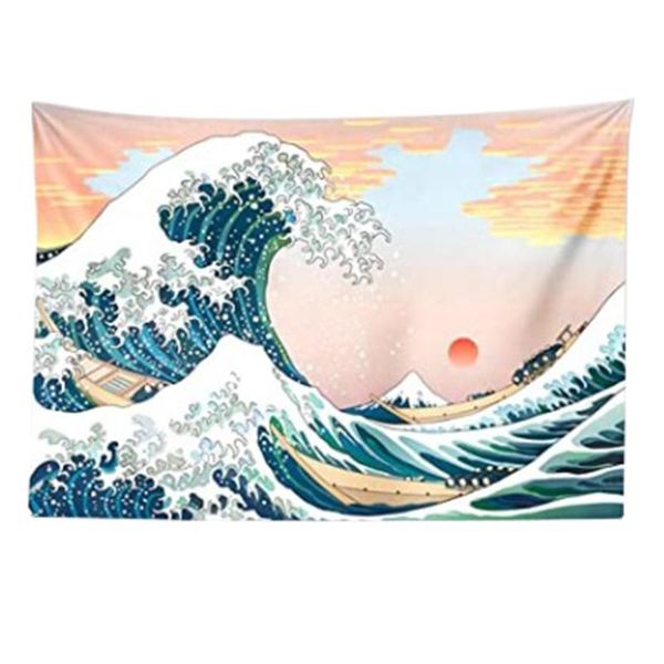 tapestries ukiyo-e japanese tapestry mural bedside wall hanging wave background decorative covering art painting
tapestries ukiyo-e japanese tapestry mural bedside wall hanging wave background decorative covering art painting
