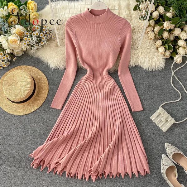 casual dresses elegant dress autumn winter fashion temperament standing collar retro vestidos closed waist comfort knitted sexy, Black;gray
casual dresses elegant dress autumn winter fashion temperament standing collar retro vestidos closed waist comfort knitted sexy, Black;gray