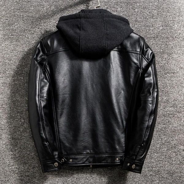 cowhide brand men genuine leather jacket hooded hat detachable motorcycle jackets large size 5xl fashion mens autumn outerwear men's &, Black
cowhide brand men genuine leather jacket hooded hat detachable motorcycle jackets large size 5xl fashion mens autumn outerwear men's &, Black