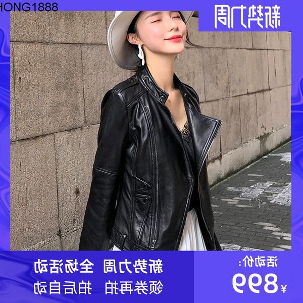 haining small leather clothing women's short motorcycle sheepskin korean style slim fit jacket spring and autumn jackets, Black;brown
haining small leather clothing women's short motorcycle sheepskin korean style slim fit jacket spring and autumn jackets, Black;brown