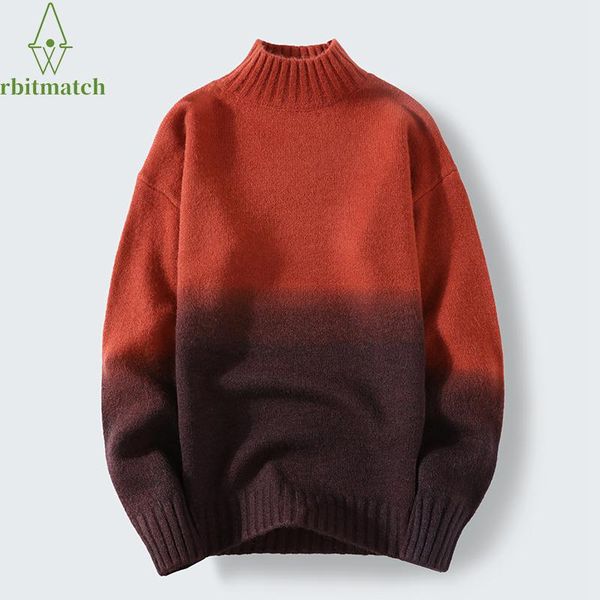 men's sweaters winter sweater vintage retro gradual handmade streewear high collar cotton fashion knitted man pullover, White;black
men's sweaters winter sweater vintage retro gradual handmade streewear high collar cotton fashion knitted man pullover, White;black