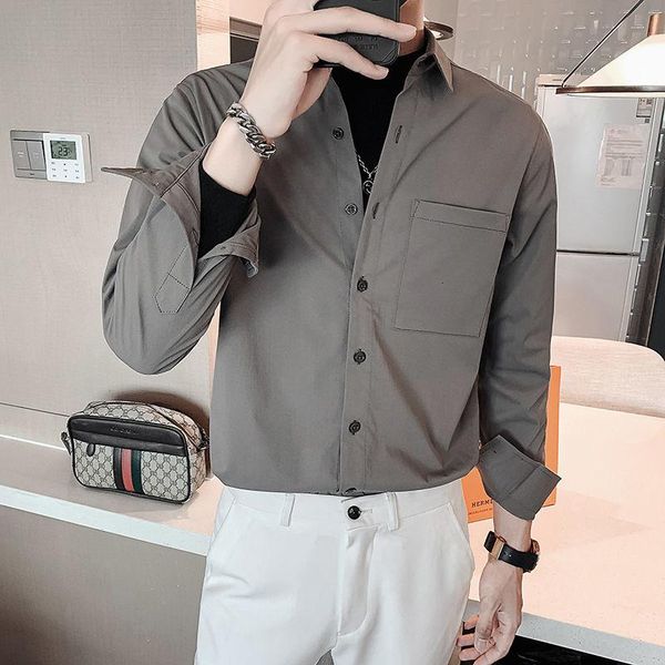men's casual shirts 2021 solid color camisa masculina slim fit long sleeve fashion trend lapel collar business plus size -3xl, White;black
men's casual shirts 2021 solid color camisa masculina slim fit long sleeve fashion trend lapel collar business plus size -3xl, White;black