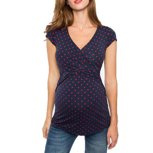 women's t-shirt fashion casual pregnant women pregnancy t shirt nursing short sleeve maternity dot printed v neck breastfeeding clothes, White
women's t-shirt fashion casual pregnant women pregnancy t shirt nursing short sleeve maternity dot printed v neck breastfeeding clothes, White