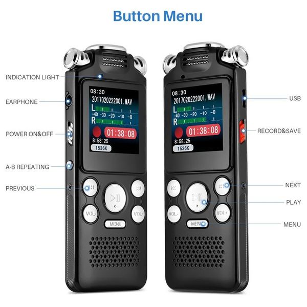 digital voice recorder mini lossless audio pen color screen sound activated dictaphone mp3 player recording noise reduction
digital voice recorder mini lossless audio pen color screen sound activated dictaphone mp3 player recording noise reduction