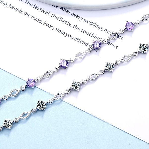 s925 silver diamond bracelet micro inlaid with zircon car flower fashion silver jewelry, Black
s925 silver diamond bracelet micro inlaid with zircon car flower fashion silver jewelry, Black