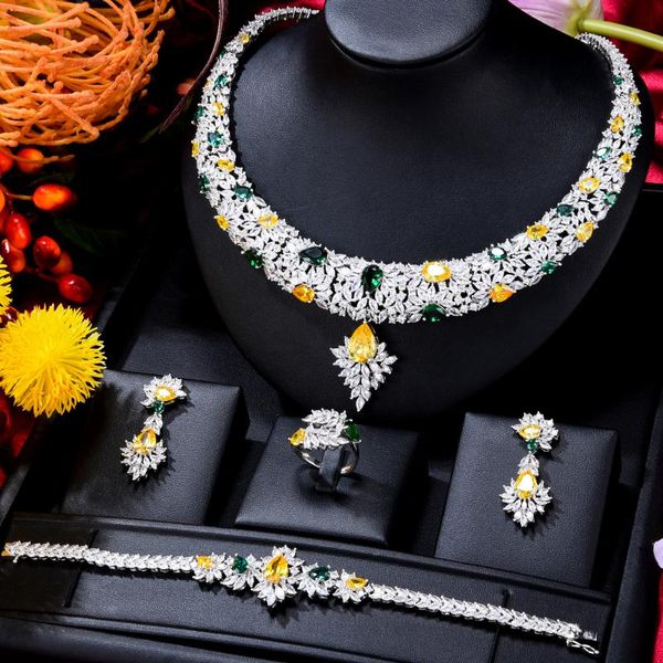 earrings & necklace godki green cz luxury african jewelry sets for women wedding party zircon crystal dubai bridal set gift, Silver
earrings & necklace godki green cz luxury african jewelry sets for women wedding party zircon crystal dubai bridal set gift, Silver