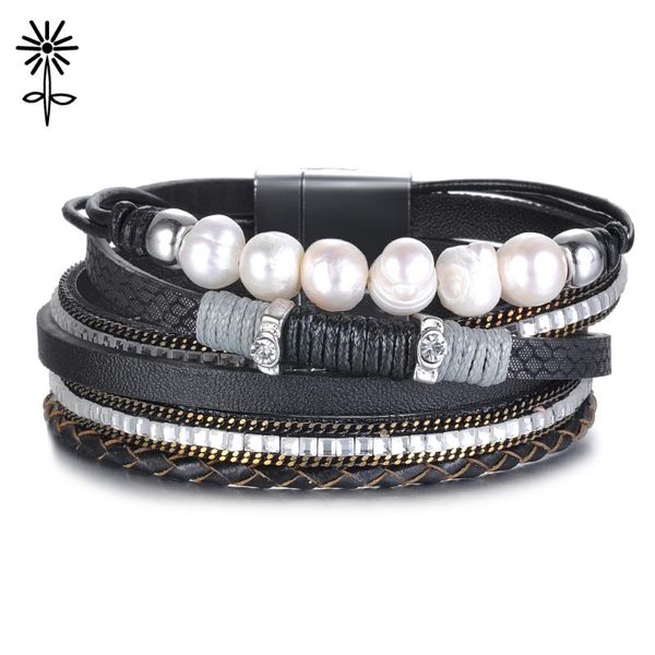 charm bracelets garden charms jewelry fashion multi-layer leather rope pearl bangles for women with magnet clasp b-009, Golden;silver
charm bracelets garden charms jewelry fashion multi-layer leather rope pearl bangles for women with magnet clasp b-009, Golden;silver