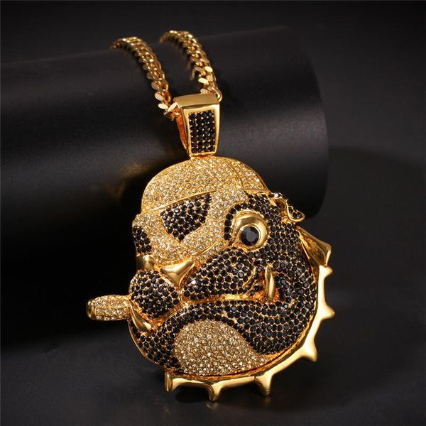 pendant necklaces iced out cubic zricon pug dog head necklace cool hip hop rapper jewelry with stainless steel cuban link chain, Silver
pendant necklaces iced out cubic zricon pug dog head necklace cool hip hop rapper jewelry with stainless steel cuban link chain, Silver