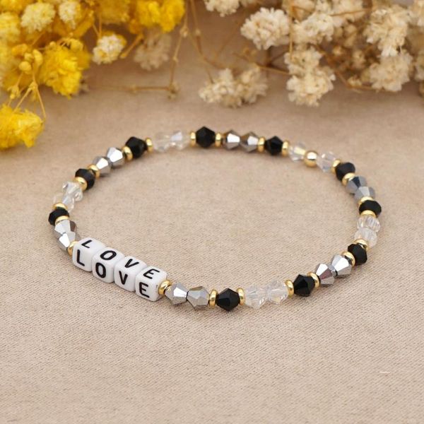 shinus letter beads bracelets 2021 fashion luxury crystal beaded bracelet for women love pulseras jewelry couple accessories beaded, strands, Black
shinus letter beads bracelets 2021 fashion luxury crystal beaded bracelet for women love pulseras jewelry couple accessories beaded, strands, Black