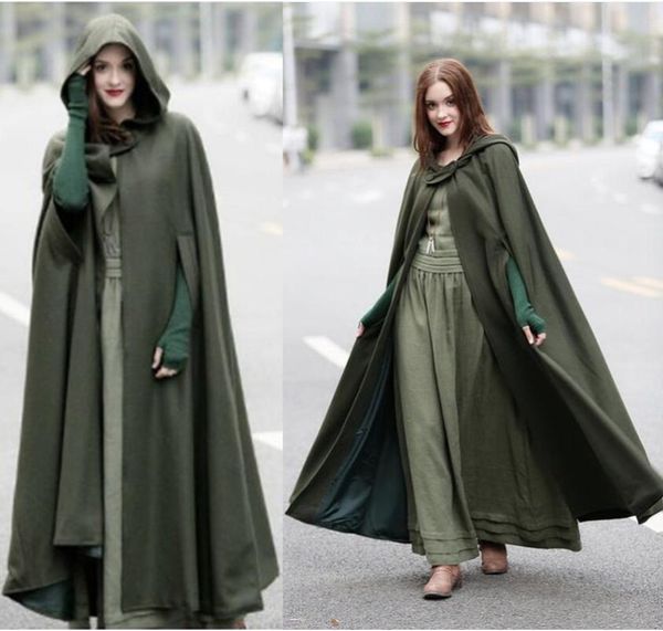 women's trench coats 2021 women cloak designer female vintage thick hooded floor-length medieval long cape with hoods overcoat, Tan;black
women's trench coats 2021 women cloak designer female vintage thick hooded floor-length medieval long cape with hoods overcoat, Tan;black