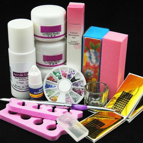 nail art kits manicure starter kit 3 color acrylic powder 75ml liquid extension gel set
nail art kits manicure starter kit 3 color acrylic powder 75ml liquid extension gel set
