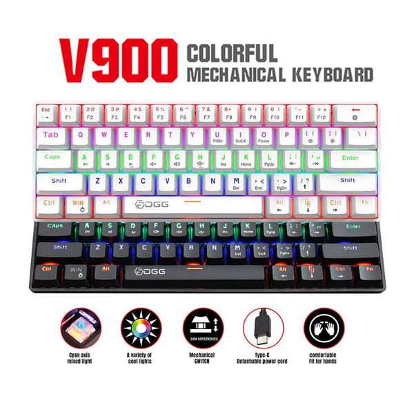 keyboards 61 keys wired mechanical keyboard abs two color injection keycap mixed light with blue switch black
keyboards 61 keys wired mechanical keyboard abs two color injection keycap mixed light with blue switch black