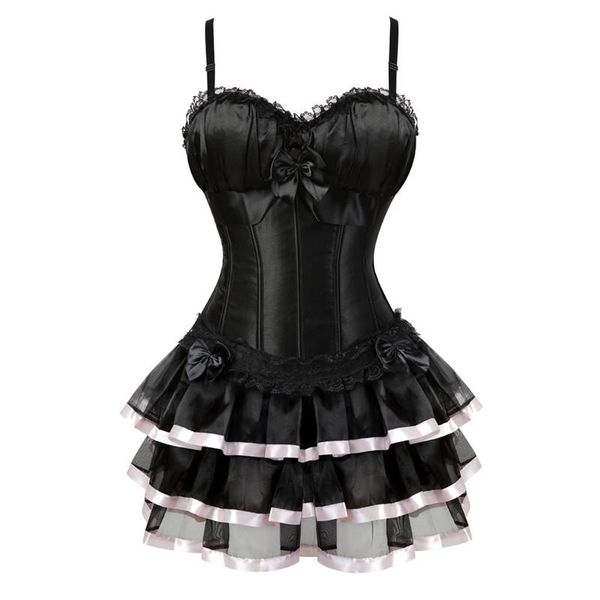 bustiers & corsets lace up satin corset with cup lingerie zip side overbust bustier dress party bow strap corselet skirt tutu set, Black;white
bustiers & corsets lace up satin corset with cup lingerie zip side overbust bustier dress party bow strap corselet skirt tutu set, Black;white