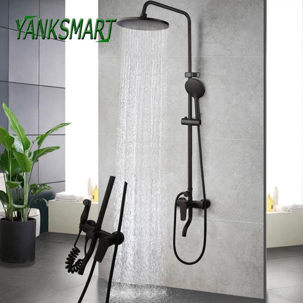 bathroom faucet matte black rainfall bathtub wall mounted bath shower mixer water tap cpmbo kit sets 
bathroom faucet matte black rainfall bathtub wall mounted bath shower mixer water tap cpmbo kit sets
