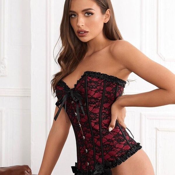 bustiers & corsets lace slimming corset vintage floral ruffle bow up bustier push overbust clubwear streetwear, Black;white
bustiers & corsets lace slimming corset vintage floral ruffle bow up bustier push overbust clubwear streetwear, Black;white