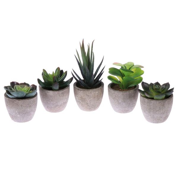 5pcs retro artificial succulents simulation green plants creative fake potted bonsai decor for home decorative flowers & wreaths
5pcs retro artificial succulents simulation green plants creative fake potted bonsai decor for home decorative flowers & wreaths