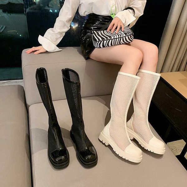 boots roman square head thick heel high tube cool women 2021 summer leather breathable mesh hollow, Black
boots roman square head thick heel high tube cool women 2021 summer leather breathable mesh hollow, Black