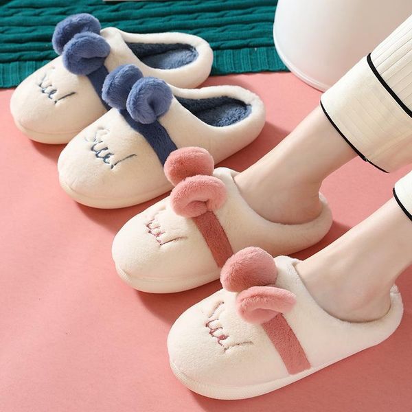 slippers 2021 cute plush cat ears women men soft fluffy faux fur warm home indoor flat shoes winter cotton slides couple house, Black
slippers 2021 cute plush cat ears women men soft fluffy faux fur warm home indoor flat shoes winter cotton slides couple house, Black