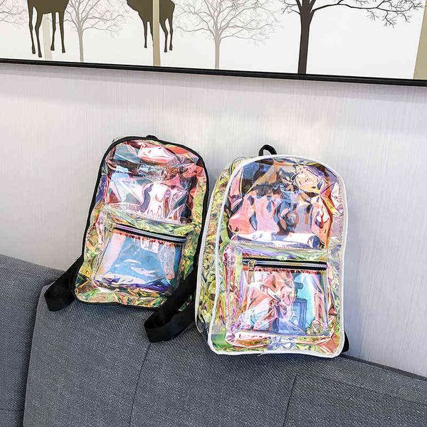 1pcs transparent schoolbag girls school garden joker simple street fashion personality backpack leather backpack y1105
1pcs transparent schoolbag girls school garden joker simple street fashion personality backpack leather backpack y1105