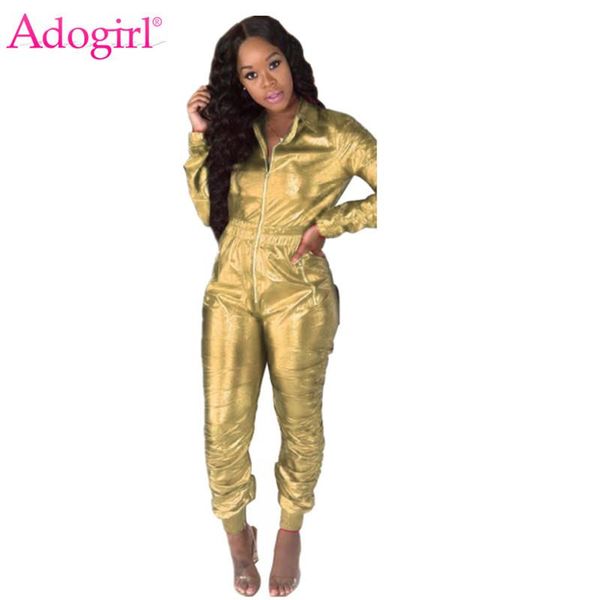 women's jumpsuits & rompers adogirl plus size s-3xl shiny gilding women fashion jumpsuit front zipper turn down collar long sleeve casu, Black;white
women's jumpsuits & rompers adogirl plus size s-3xl shiny gilding women fashion jumpsuit front zipper turn down collar long sleeve casu, Black;white