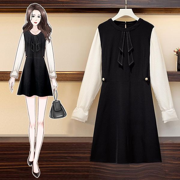 casual dresses ehqaxin plus size women's autumn winter splicing fashion dress shirt long sleeve round neck elegant l-4xl, Black;gray
casual dresses ehqaxin plus size women's autumn winter splicing fashion dress shirt long sleeve round neck elegant l-4xl, Black;gray
