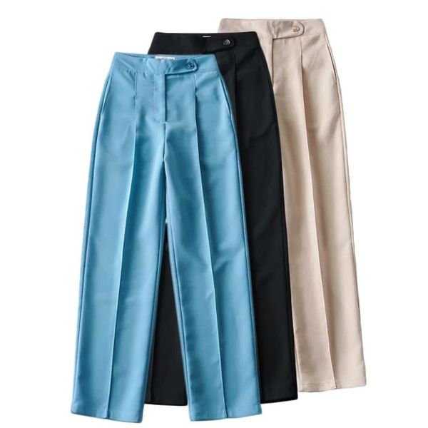 women's pants & capris zhenbaili 2022 za womens zippers straight casual ol style pockets fashion long trousers spring summer streetwear, Black;white
women's pants & capris zhenbaili 2022 za womens zippers straight casual ol style pockets fashion long trousers spring summer streetwear, Black;white